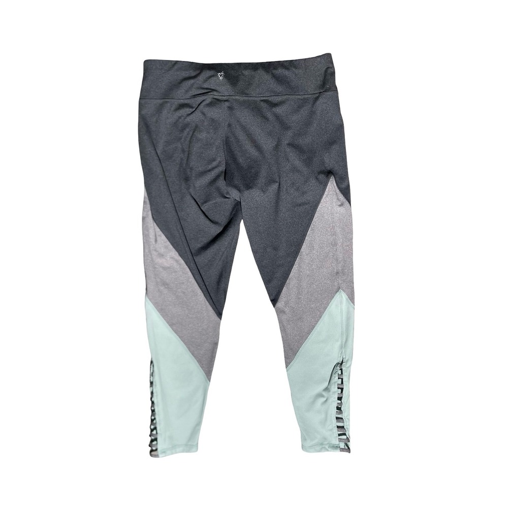 Betsey Johnson Active Leggings Womens XL Colorblock Mesh Crop Yoga Gym